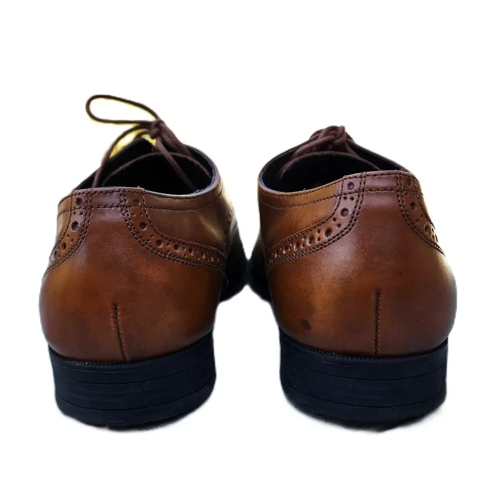 Cole Haan Grand 0s Signature Leather Brogue Wingtip Oxfords 8.5